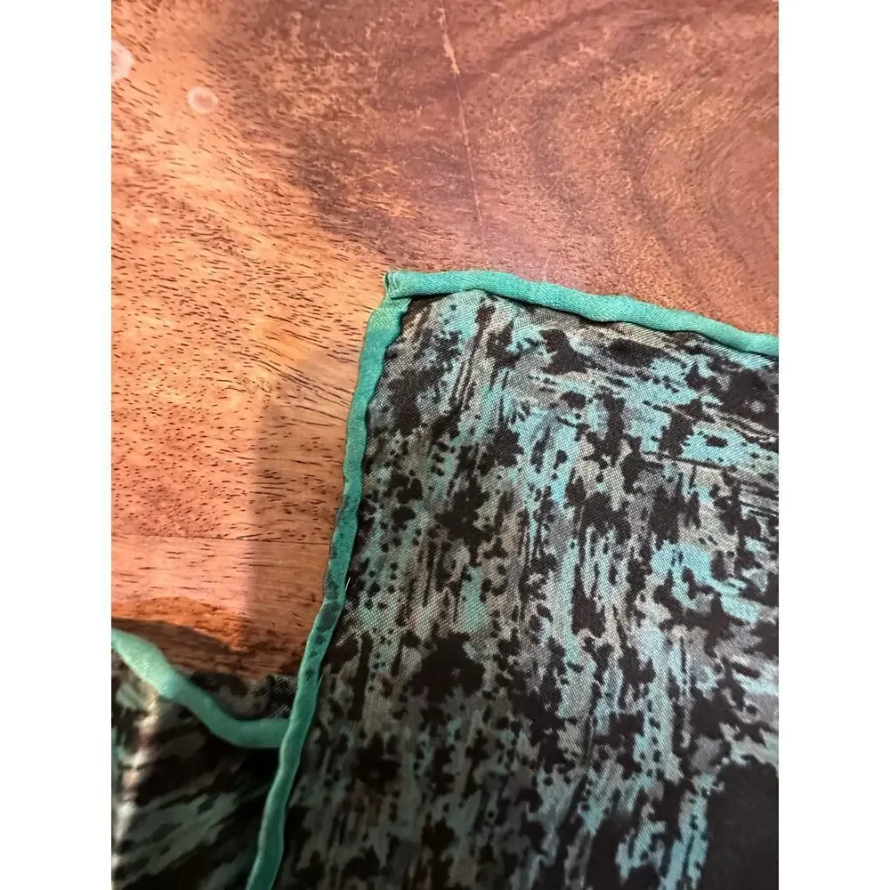 Vintage Women's Multicolor Floral Print Silk Scarf